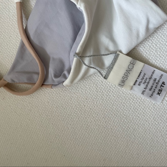 L space bikini top grey white and tan. Great condition. White is slightly faded - Picture 3 of 6